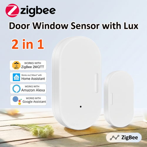 PureNode ZigBee Door Sensor 2-in-1 Lux+Magnet - hero shot