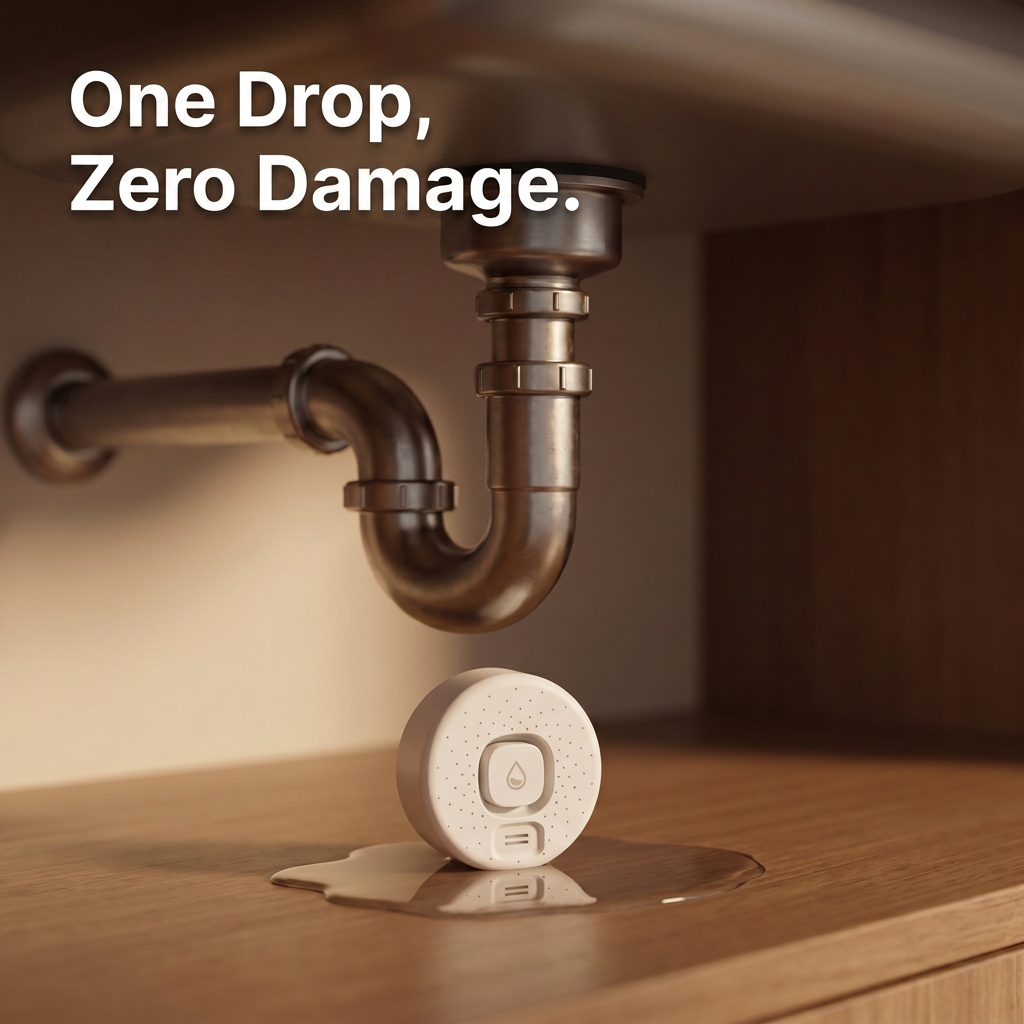 PureNode WiFi Water Leak Sensor - Tuya,Alexa,Google
