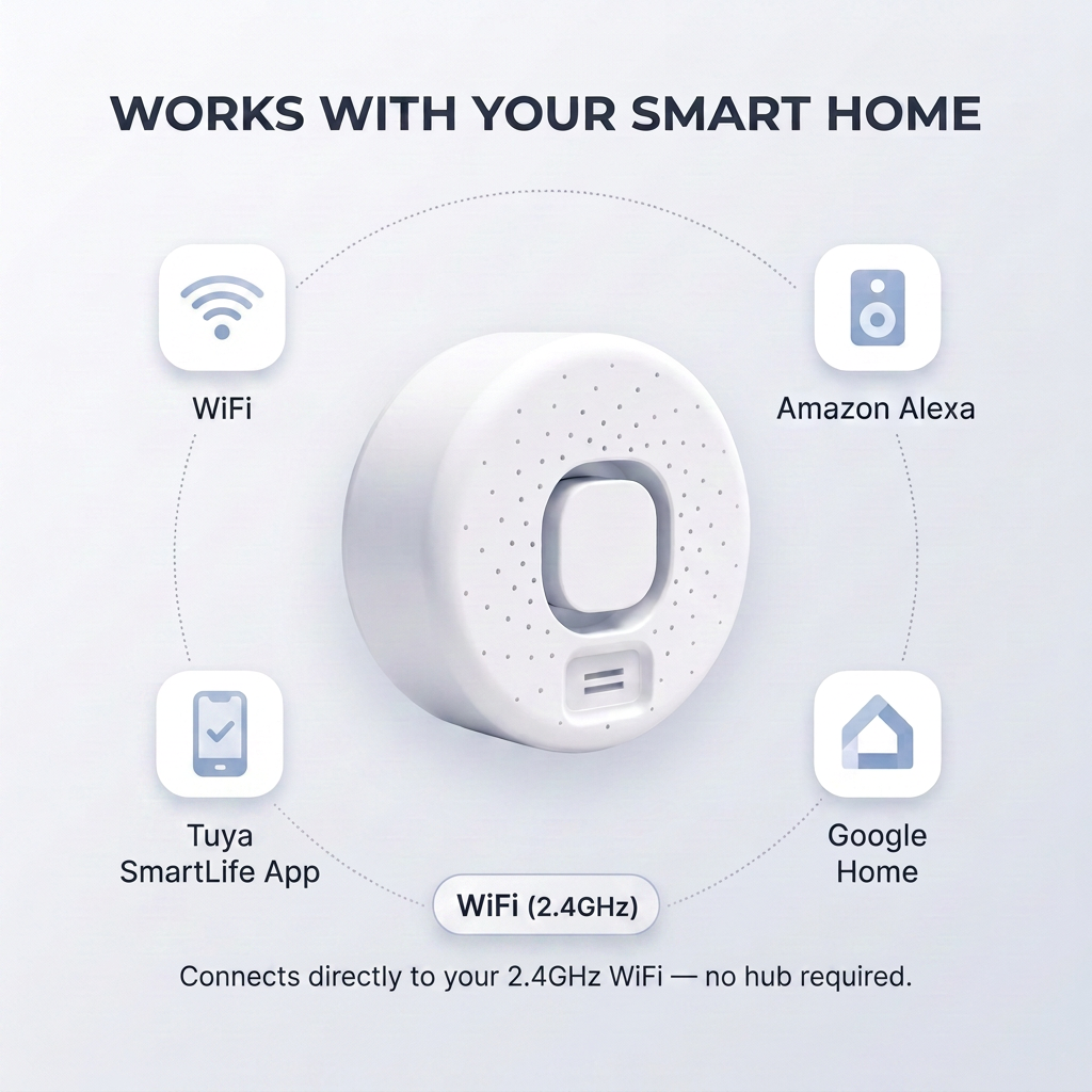 PureNode WiFi Water Leak Sensor - Tuya,Alexa,Google