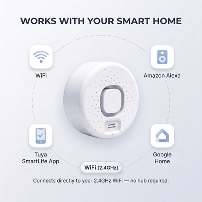 PureNode WiFi Water Leak Sensor - Tuya,Alexa,Google
