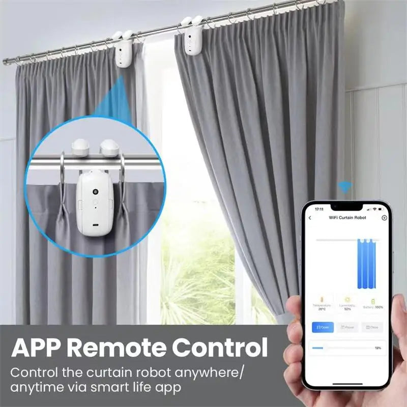 Smart WiFi Curtain Motor voice control with Alexa and Google Home