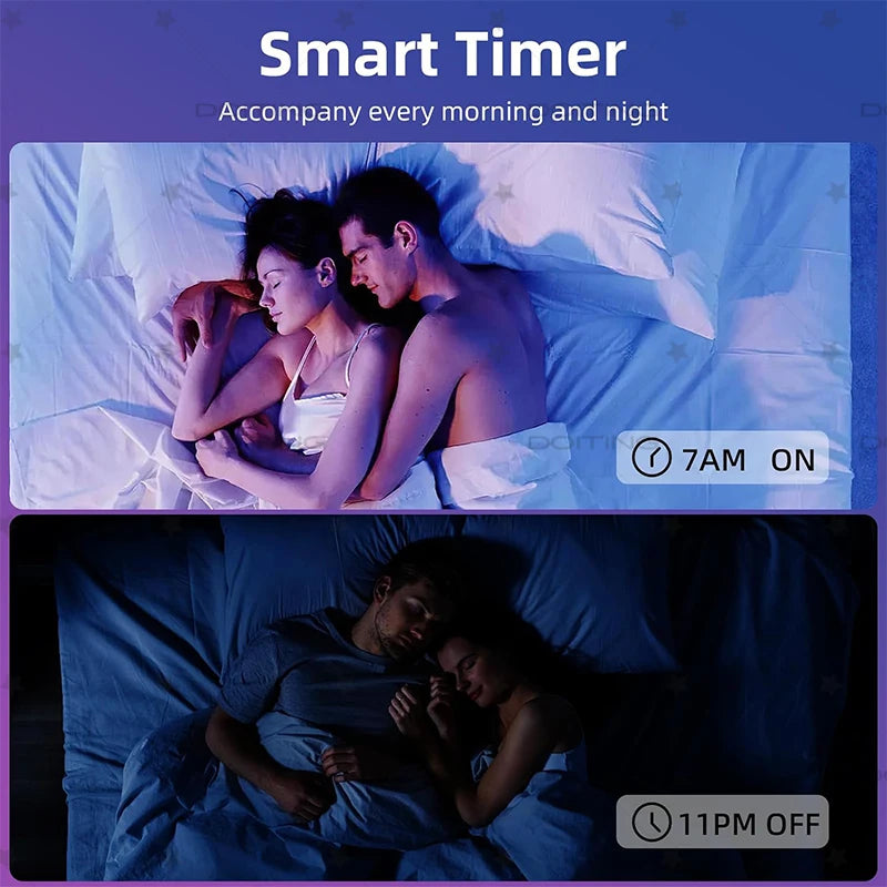 PureNode WiFi Smart Bulb smart timer - lights on at 7am and off at 11pm automatically