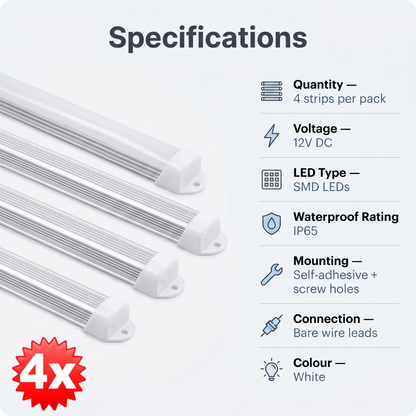 PureNode LED Strip Bar Lights - specifications sheet