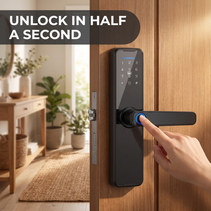 PureNode WiFi Smart Door Lock - fingerprint unlock use case