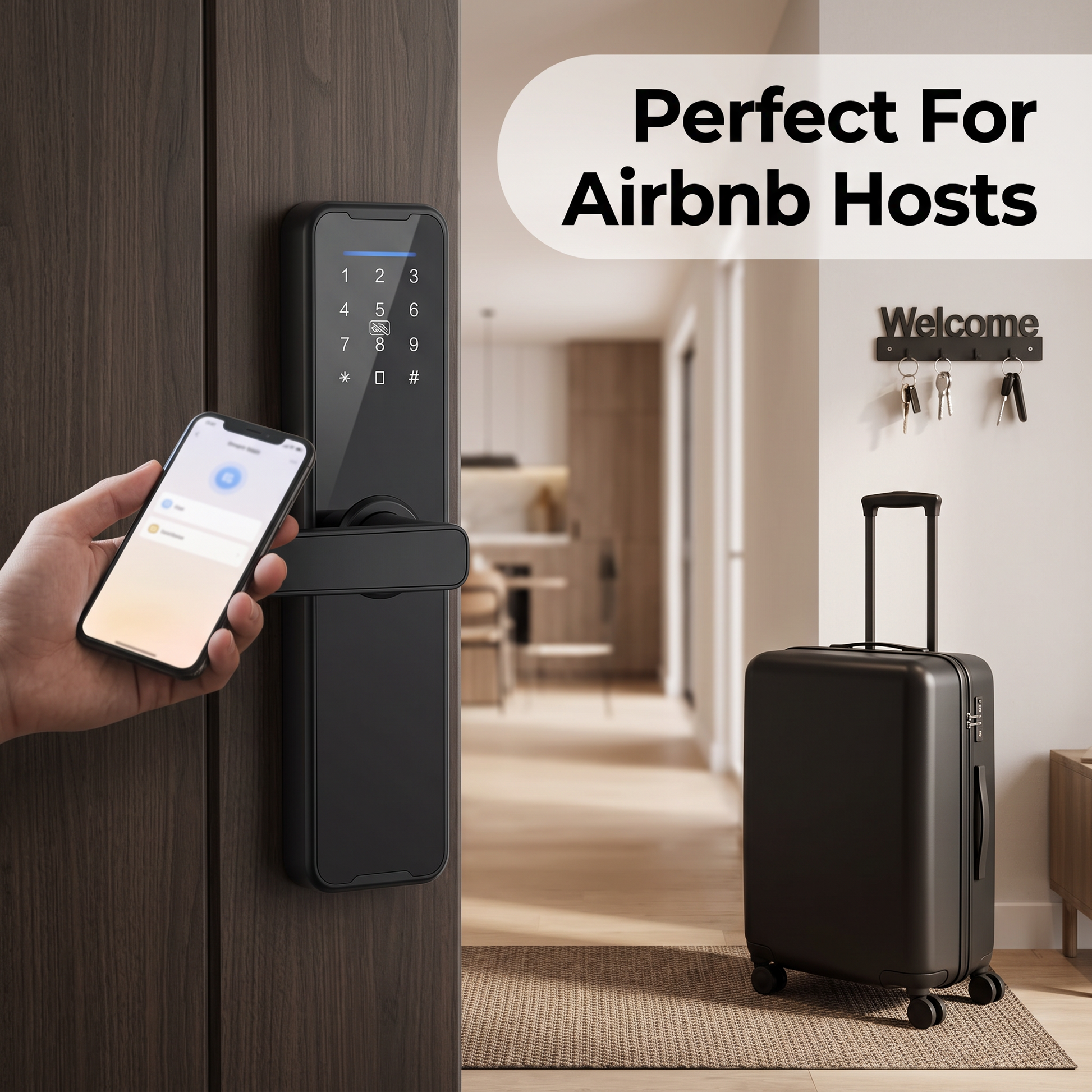 PureNode WiFi Smart Door Lock - Airbnb host use case