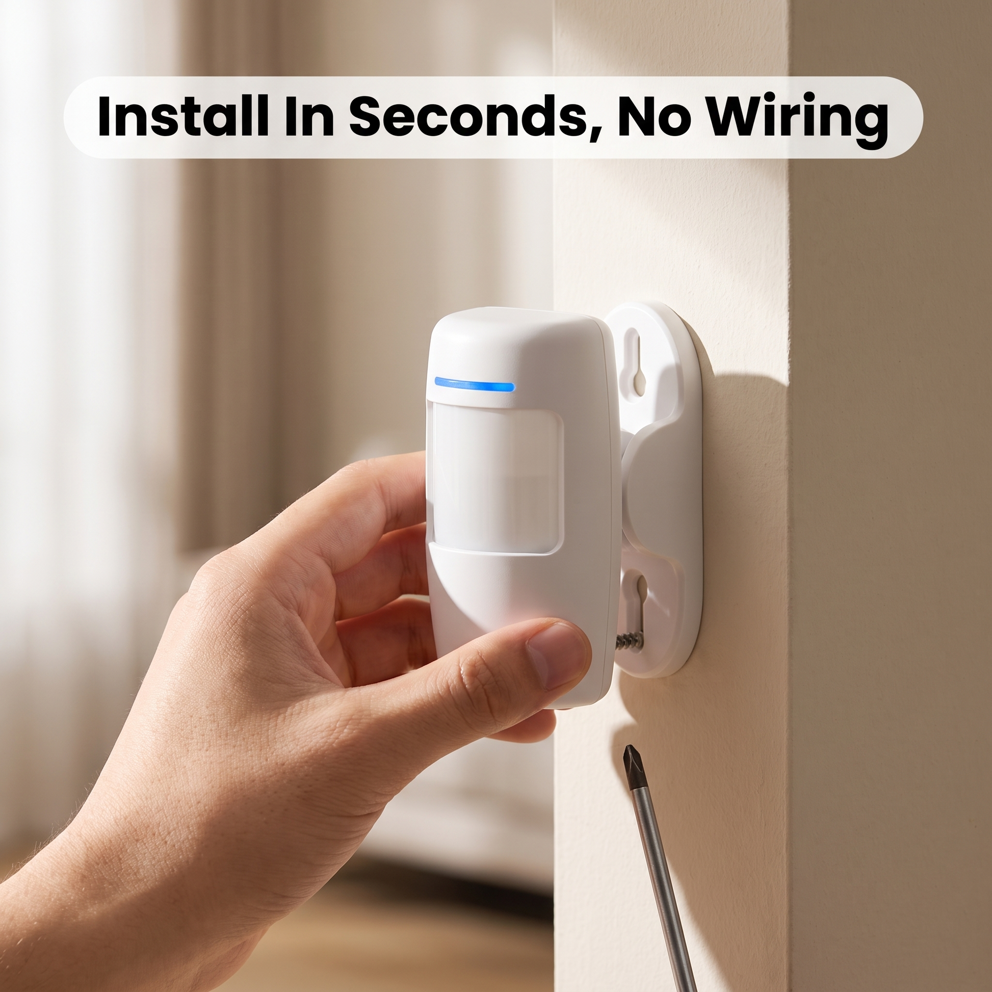 PureNode 433MHz PIR Motion Sensor - easy install use case