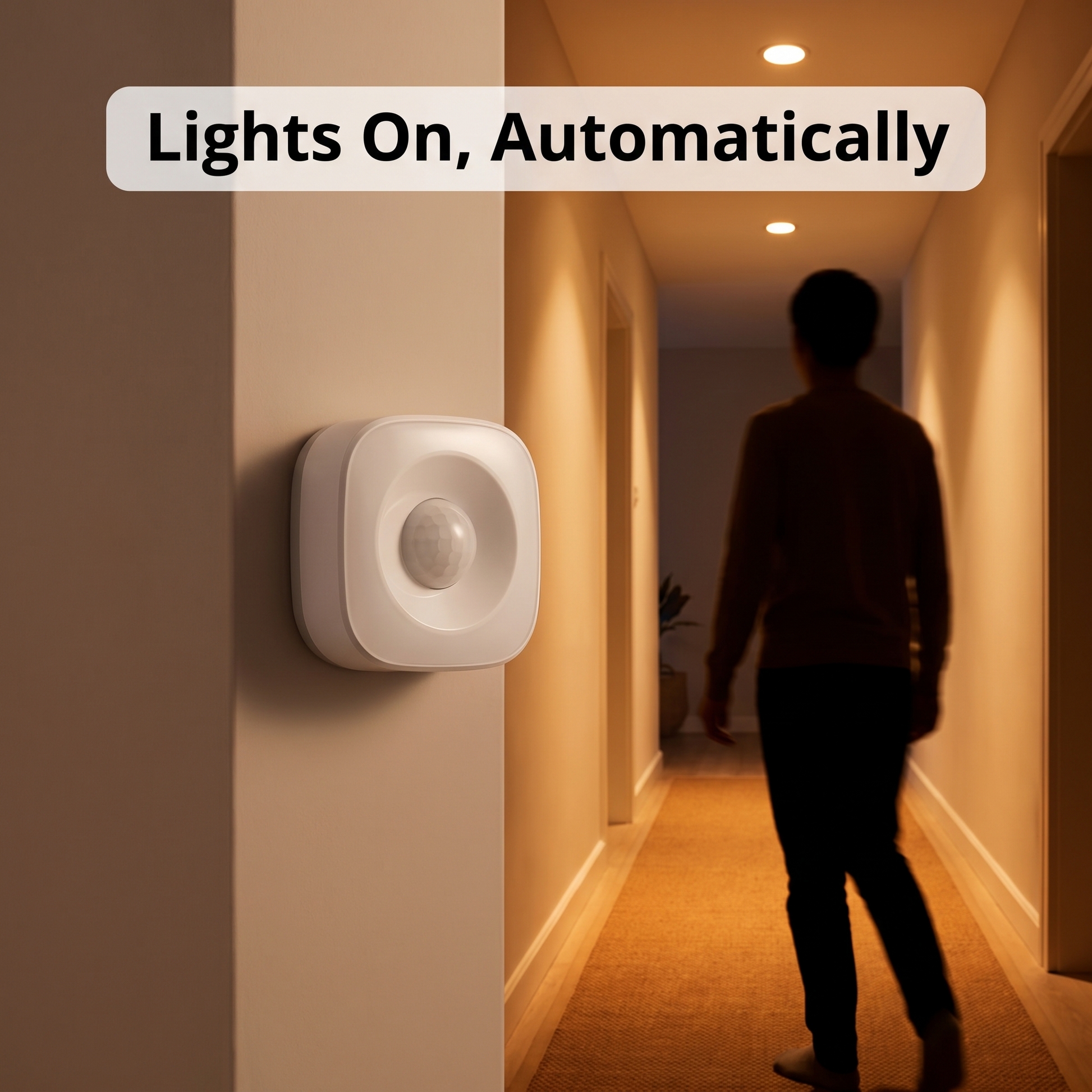 PureNode WiFi/ZigBee PIR Sensor - hallway lights automation use case