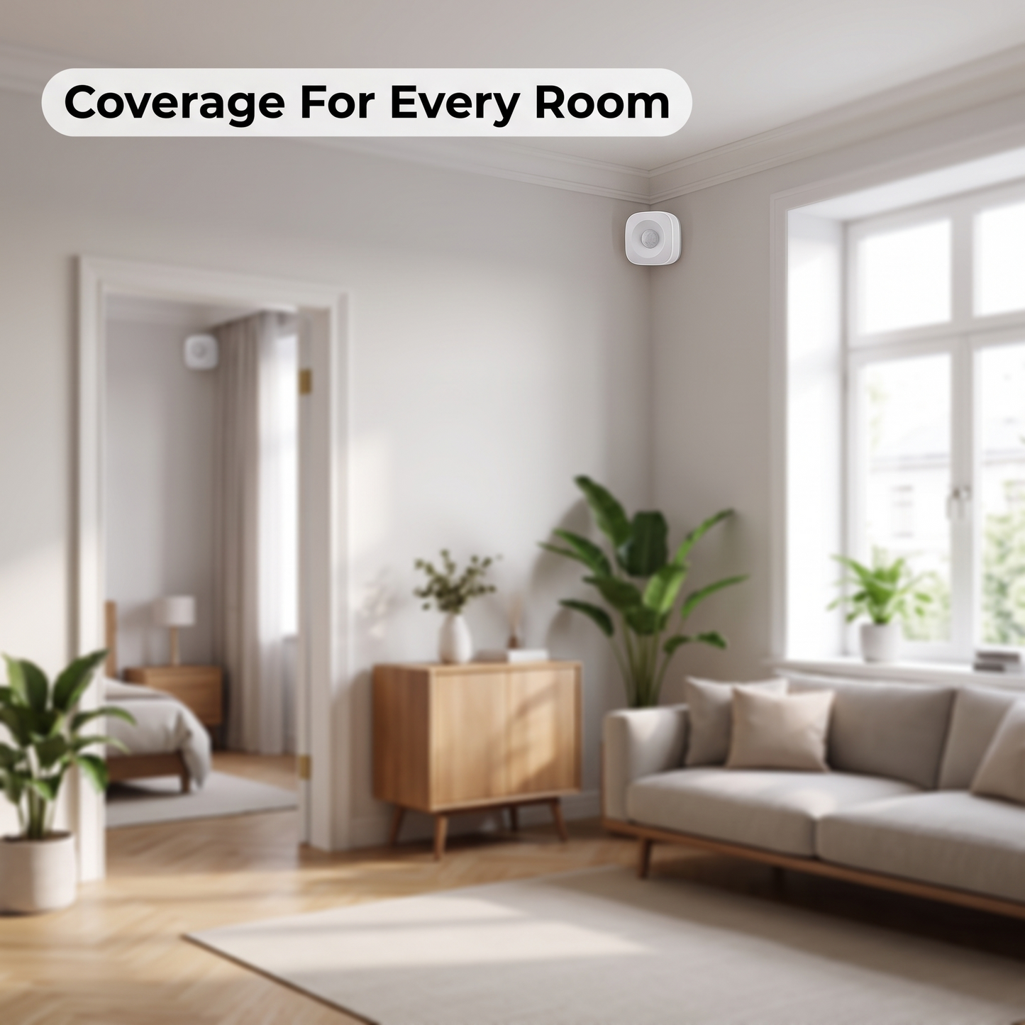 PureNode WiFi/ZigBee PIR Sensor - whole home coverage use case