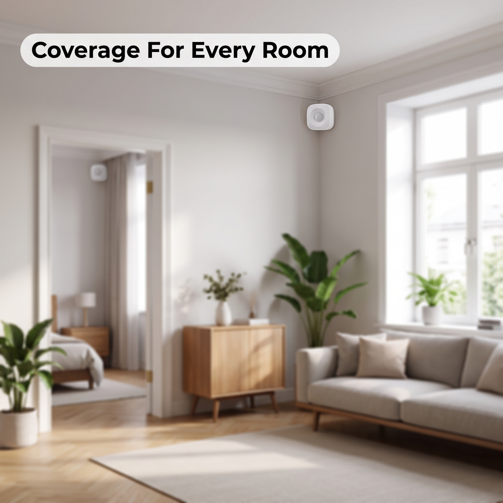 PureNode WiFi/ZigBee PIR Sensor - whole home coverage use case