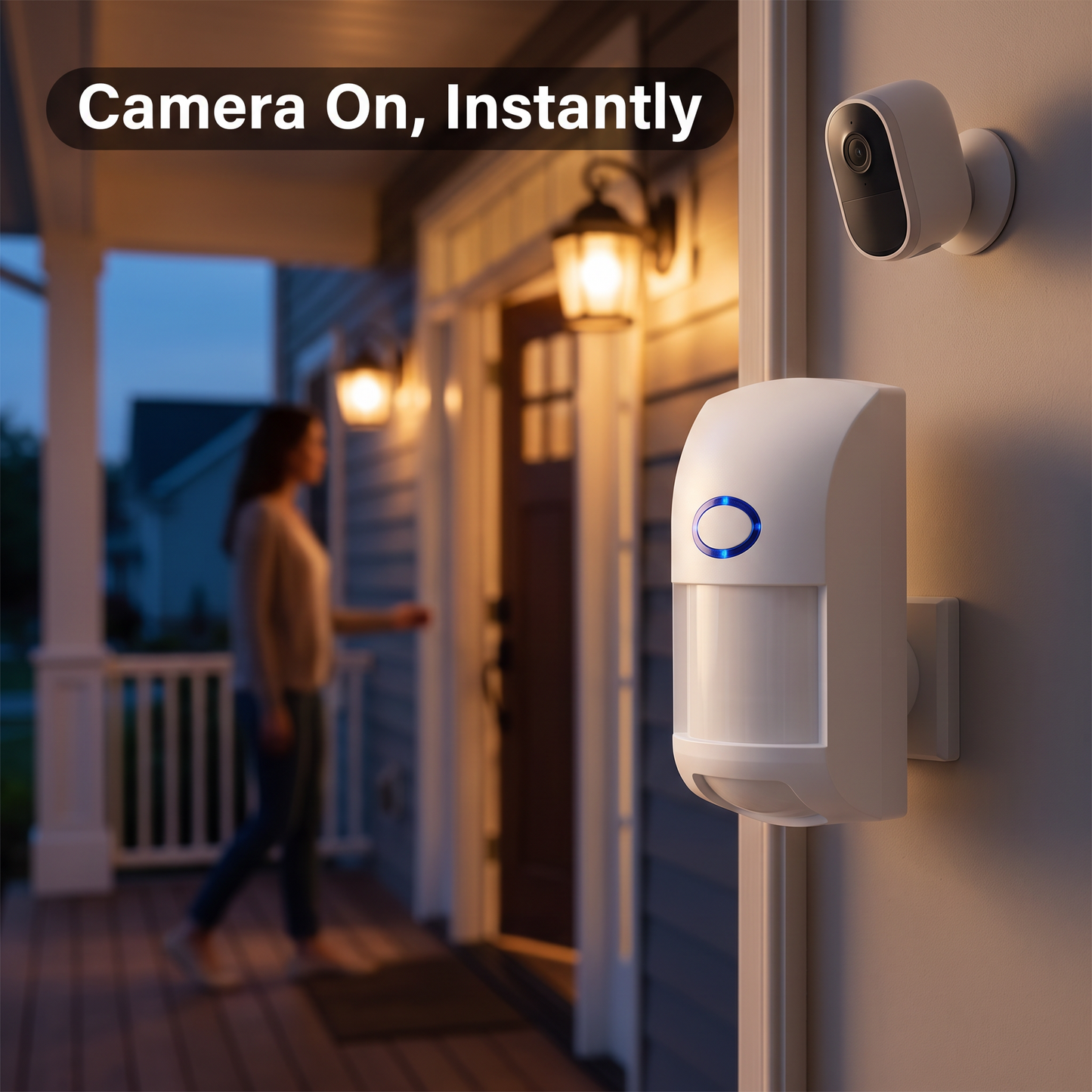 PureNode WiFi PIR Sensor No Hub Required - front door camera trigger use case
