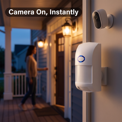 PureNode WiFi PIR Sensor No Hub Required - front door camera trigger use case
