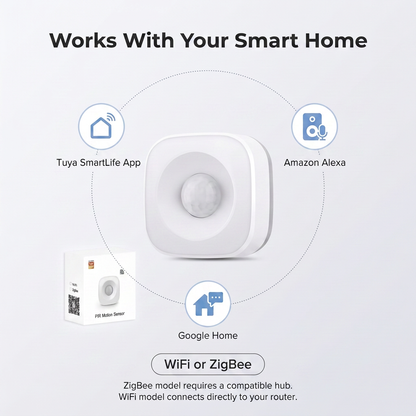 PureNode WiFi/ZigBee PIR Sensor - works with Tuya SmartLife, Alexa, Google Home