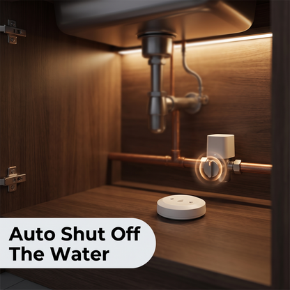 PureNode ZigBee Water Leak Sensor Flood Alert - smart valve shutoff use case