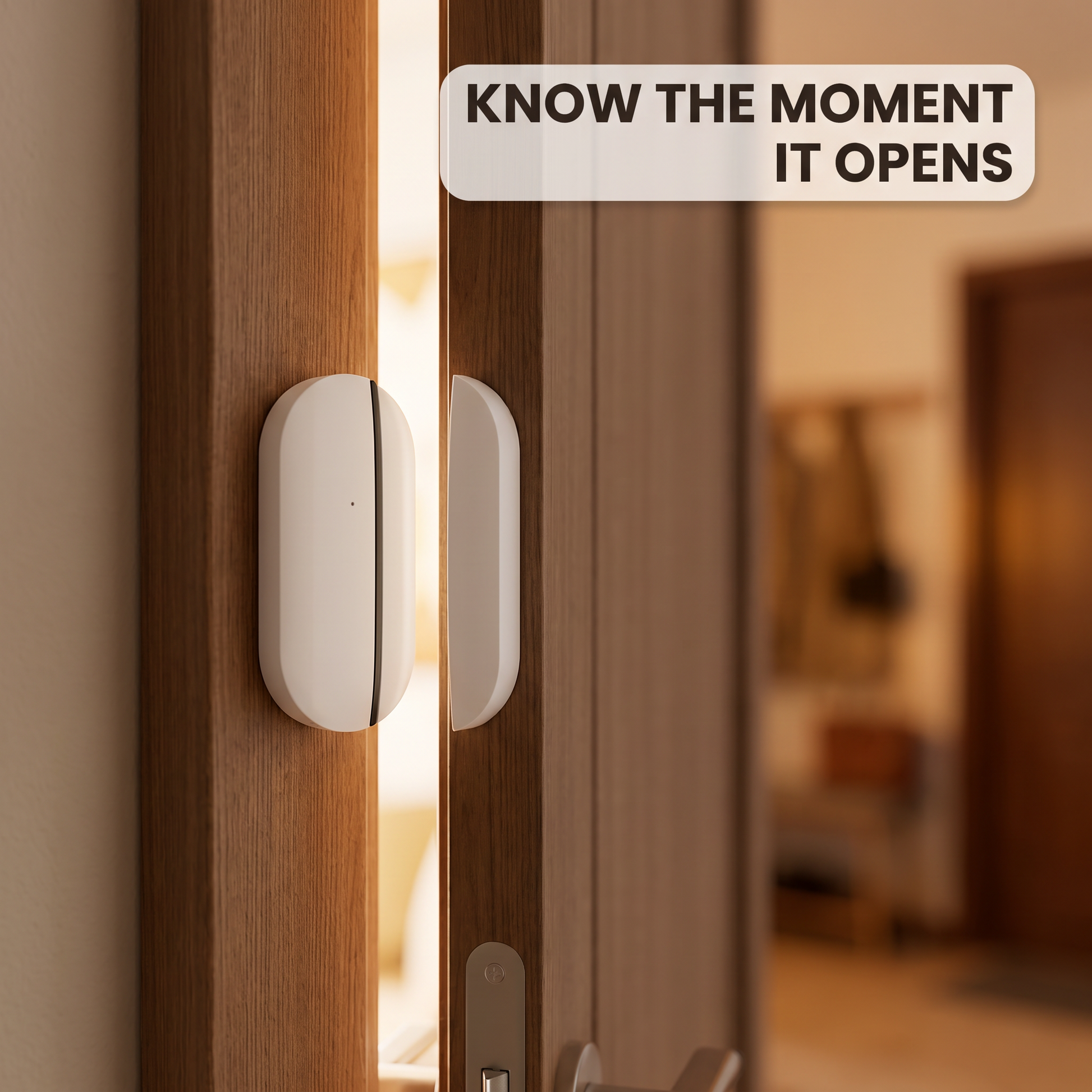 PureNode WiFi/ZigBee Door and Window Sensor - front door use case