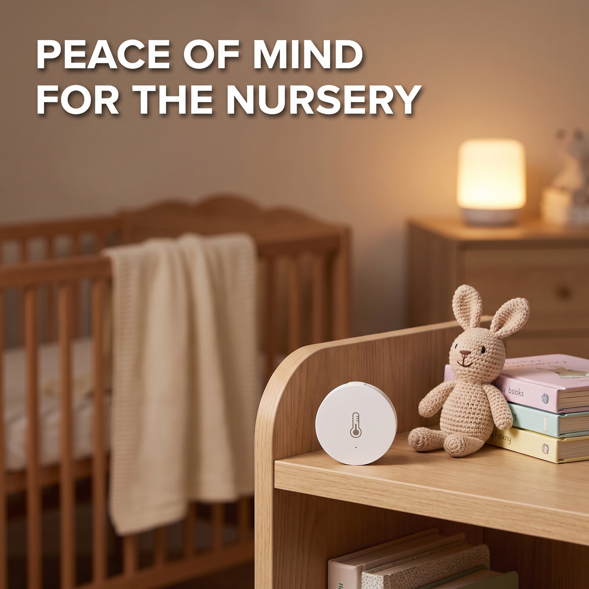 Smart temperature sensor monitoring baby nursery room conditions