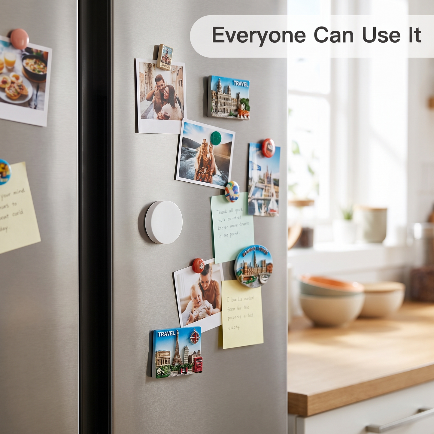 Smart Scene Button stuck on kitchen fridge for easy family use