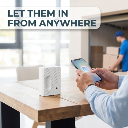 Opening garage door remotely for delivery or tradesperson access