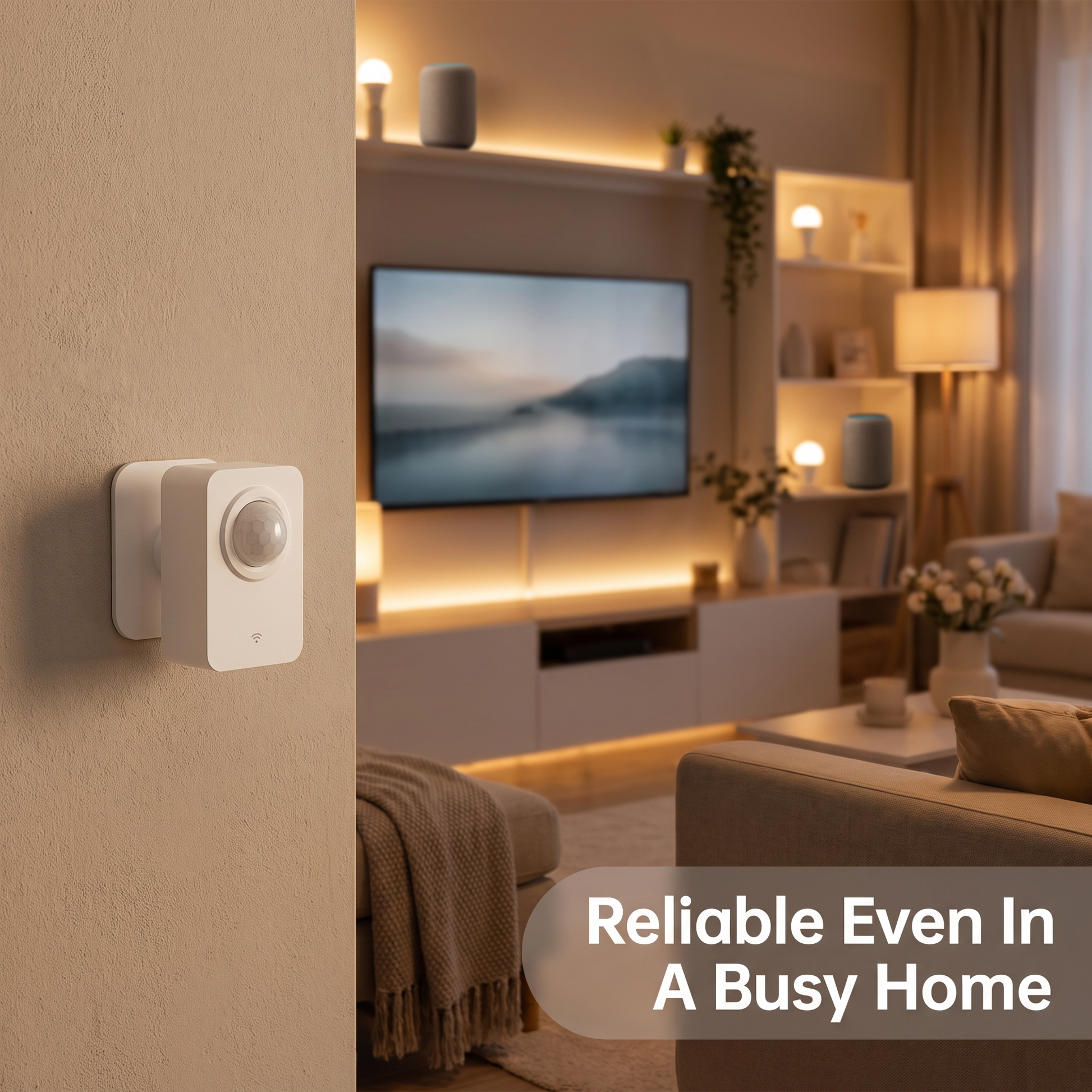 ZigBee motion sensor reliably working in busy smart home living room