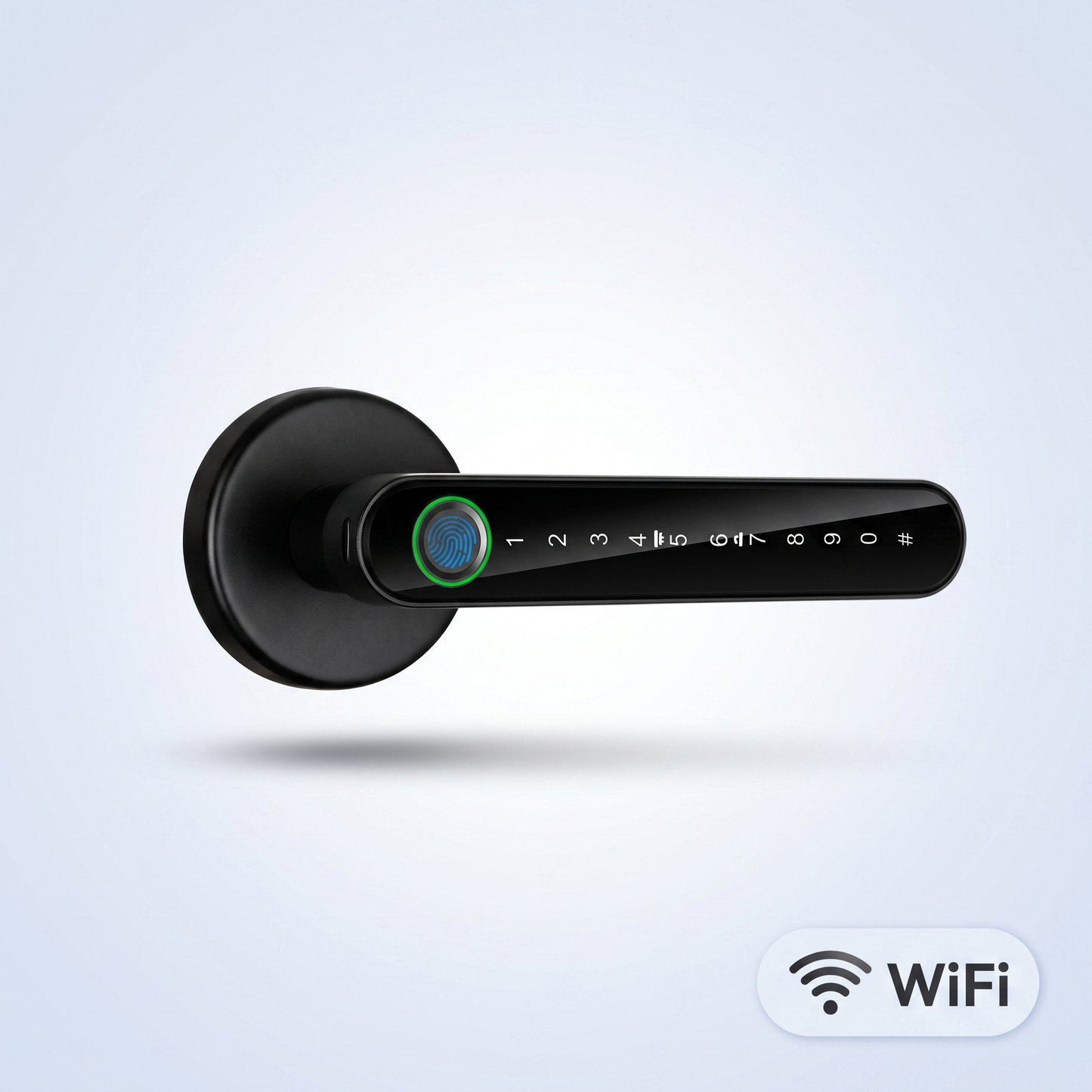 PureNode WiFi Fingerprint Door Lock 5-Way Unlock Black