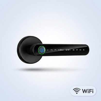 PureNode WiFi Fingerprint Door Lock 5-Way Unlock Black