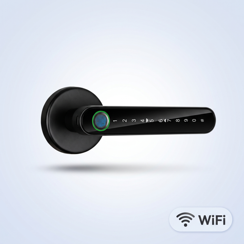 PureNode WiFi Fingerprint Door Lock 5-Way Unlock Black