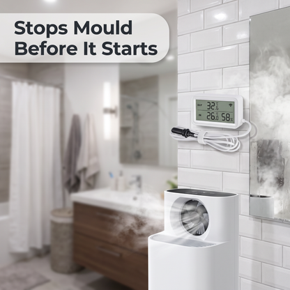 WiFi temperature humidity sensor triggering dehumidifier in bathroom